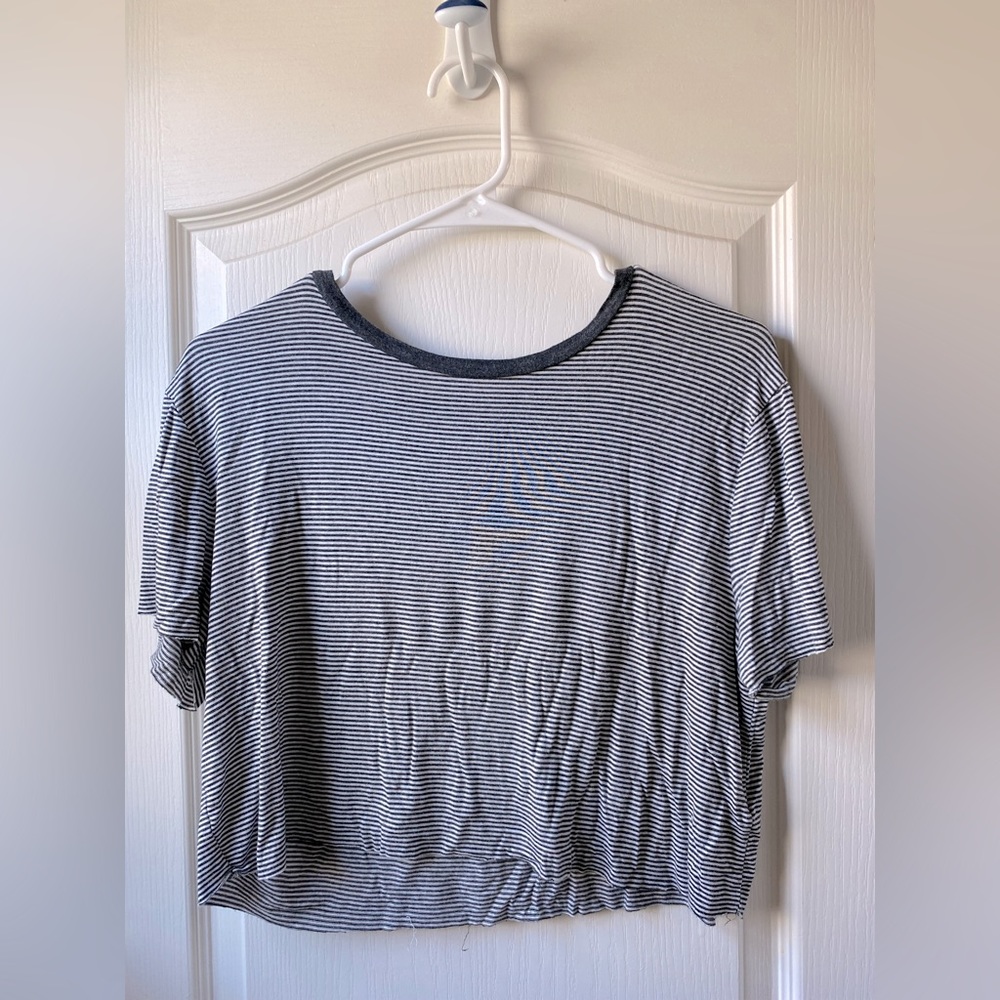 PST Los Angeles Cropped Stripped Tee - Women’s S